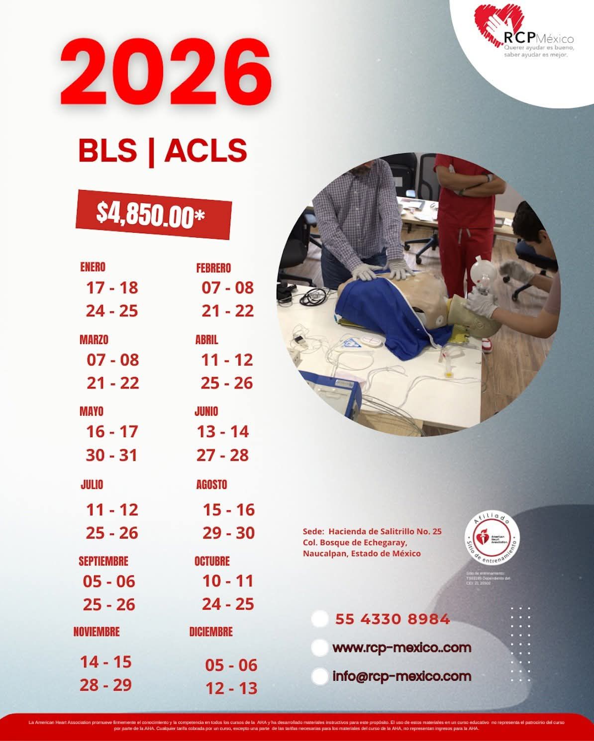 Cursos RCP México BLS - ACLS 2026